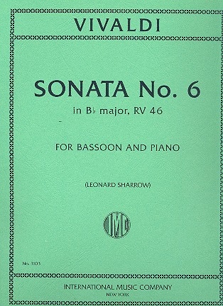 Sonata B flat major no.6 for bassoon and piano