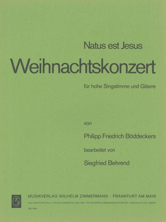 Natus est Jesus Weihnachtskonzert fr hohe Singstimme und Gitarre