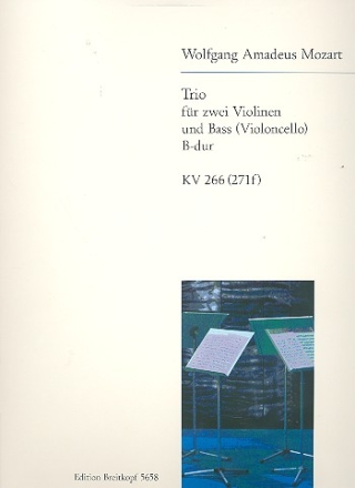 Trio KV266 fr 2 Violinen und Ba (Violoncello) Stimmen