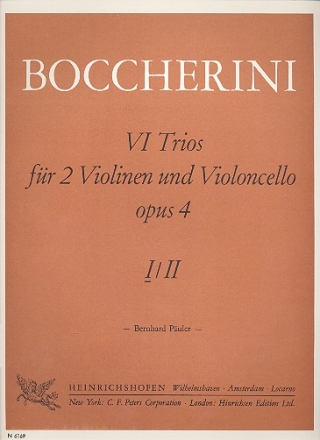 VI Trios op.4 Band 1 (Nr.1-3) fr 2 Violinen und Violoncello Stimmen