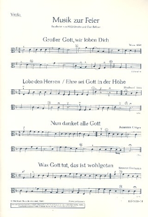 Musik zur Feier Festliche Musik fr Streicher Viola