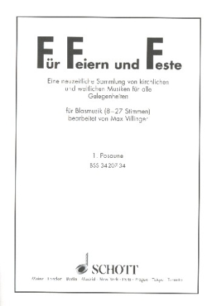 Fr Feiern und Feste fr Blasorchester Posaune 1