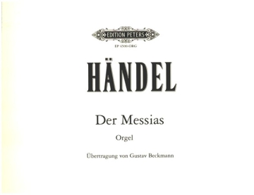 Der Messias HWV56 fr Soli, Chor und Orchester Orgel