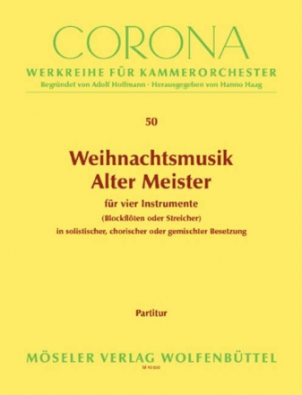 Weihnachtsmusik alter Meister fr 4 Instrumente Partitur