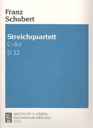 Streichquartett C-Dur Nr.2 D32 fr 2 Violinen, Viola und Violoncello Stimmen