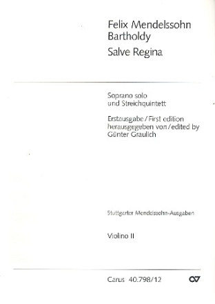 Salve Regina fr Sopran und Streichquintett Violine 2