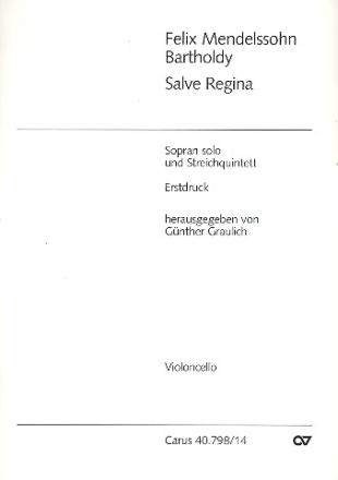 Salve Regina fr Sopran und Streichquintett Violoncello