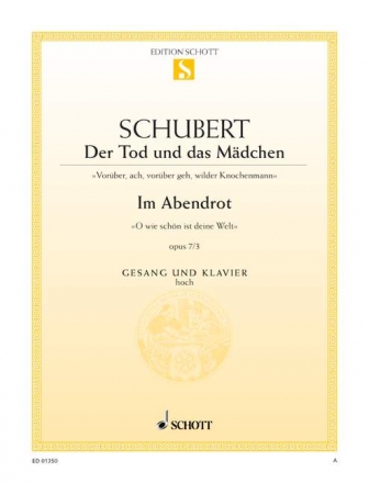 Der Tod und das Mdchen / Im Abendrot D 531 / D 799 fr hohe Singstimme und Klavier