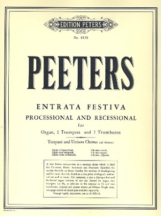 Entrata festiva fr Orgel, 2 Trompeten und 2 Posaunen Partitur und Stimmen