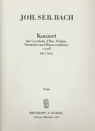 Konzert a-Moll BWV1044 fr Flte, Violine, Cembalo und Streicher Viola