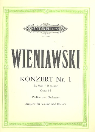 Konzert fis-Moll Nr.1 op.14 fr Violine und Orchester fr Violine und Klavier