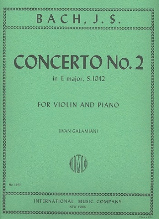 Concerto E major BWV1042 for violin and string orchestra for violin and piano