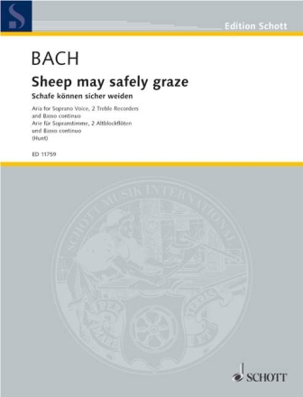 Sheep may safely graze RV1 fr Sopran , 2 Altblockflten und Bc Partitur+Stimmen