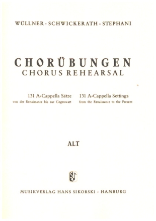 Chorbungen - 131 a cappella Stze von der Renaissance bis zur Gegenwart Partitur