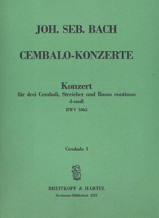 Konzert d-Moll BWV1063 fr 3 Cembali und Streicher Cembalo 1