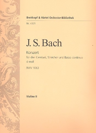 Konzert d-Moll BWV1063 fr 3 Cembali und Streicher Violine 2