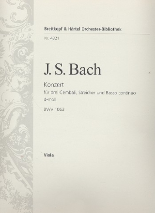 Konzert d-Moll BWV1063 fr 3 Cembali und Streicher Viola