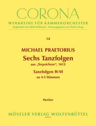 6 Tanzfolgen aus Terpsichore Band 2 fr 4-5 Blockflten/Streicher/andere Instrumente Partitur