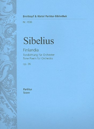 Finlandia op.26 Tondichtung fr Orchester Partitur