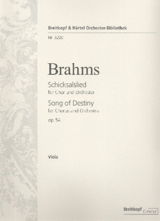 Schicksalslied op.54 fr Chor und Orchester Viola