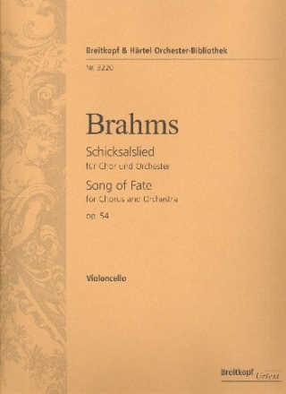 Schicksalslied op.54 fr Chor und Orchester Violoncello