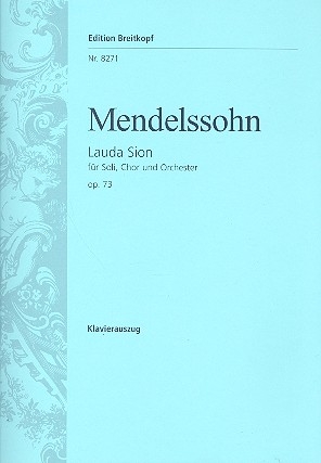 Lauda Sion op.73 fr Soli (SATB), gem Chor und Orchester Klavierauszug (la)