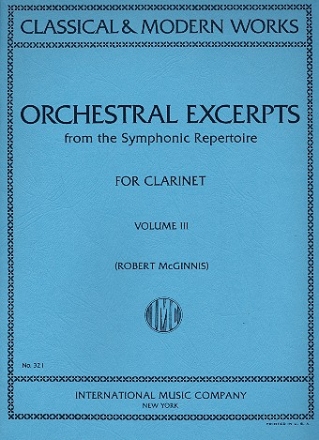 Orchestral Excerpts vol.3 for clarinet