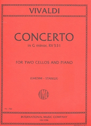 Concerto in g Minor FIII:2 (RV531 / P411) for 2 cellos and piano