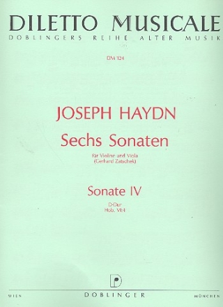 Sonate D-Dur Hob.VI:4 fr Violine und Viola Stimmen