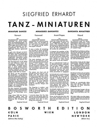 Tanz-Miniaturen fr Klavier Verlagskopie