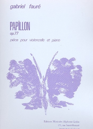 Papillon op.77 Pice pour violoncelle et piano