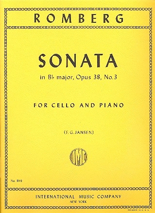 Sonata B flat major op.38,3 for cello and piano