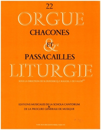 Chacones et passacailles pour orgue