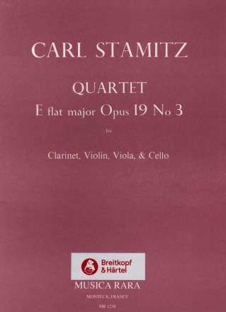 Quartett E-Dur op.19,3 fr Klarinette und Streichtrio Stimmen