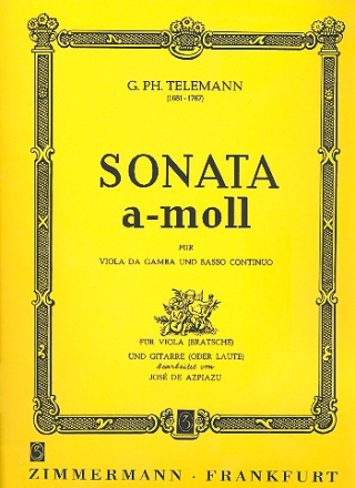 Sonata a-Moll fr Viola und Gitarre 2 Partituren