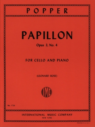 Papillon op.3,4 for cello and piano ROSE, L., ED.