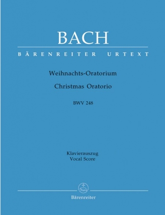 Weihnachtsoratorium BWV248 fr Soli, gem Chor und Orchester Klavierauszug (dt/en)