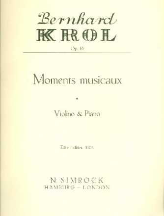 Moments musicaux op.46 fr Violine und Klavier