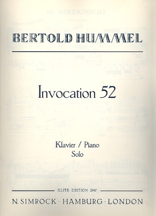 Invocation 52 op.7 fr Klavier