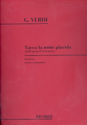 Tacea la notte placida dall'opera il trovatore canto e pianoforte