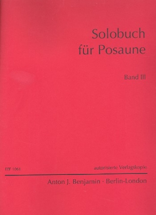 Solobuch Band 3 fr Posaune Verlagskopie