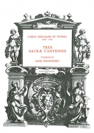 3 sacrae Cantiones for mixed chorus a cappella score