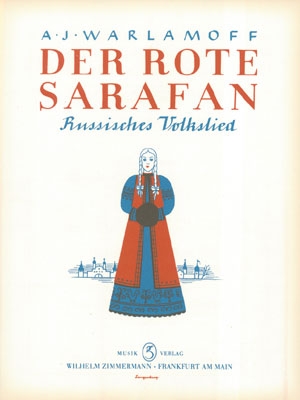 Der rote Sarafan fr Klavier mit berlegtem Text