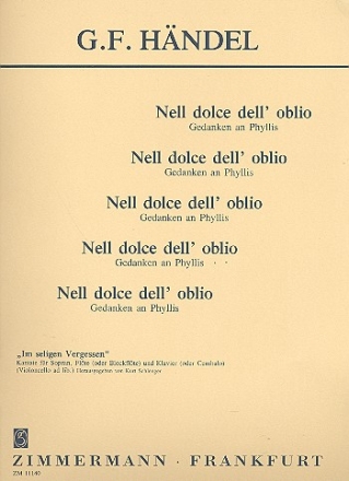 Nell dolce dell'oblio fr Singstimme, Flte und Klavier Partitur + Stimme