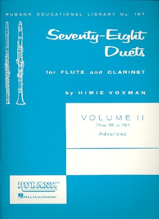 78 Duets vol.2 (Nos.56-78) for flute and clarinet score