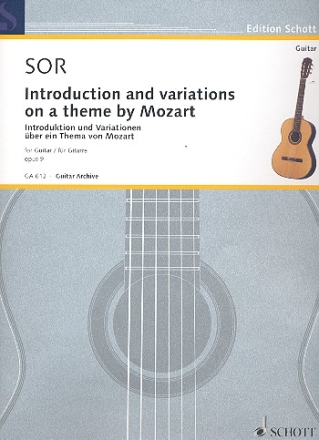 Introduction und Variationen ber ein Thema von Mozart op.9 fr Gitarre