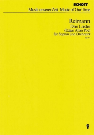 3 Lieder fr Sopran und Streichorchester Studienpartitur