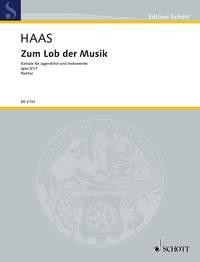 Zum Lob der Musik op. 81/1 fr 1-3stimmigen Jugendchor mit Begleitung eines Streichorchesters und Partitur - (= Orgel- bzw. Klavierstimme)