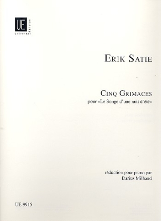 5 grimaces pour le songe d'une nuit d't reduction pour piano, oeuvre posthume