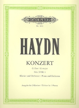 Konzert G-Dur Hob.XVIII:4 fr Klavier (Cembalo) und Streichorchester fr 2 Klaviere